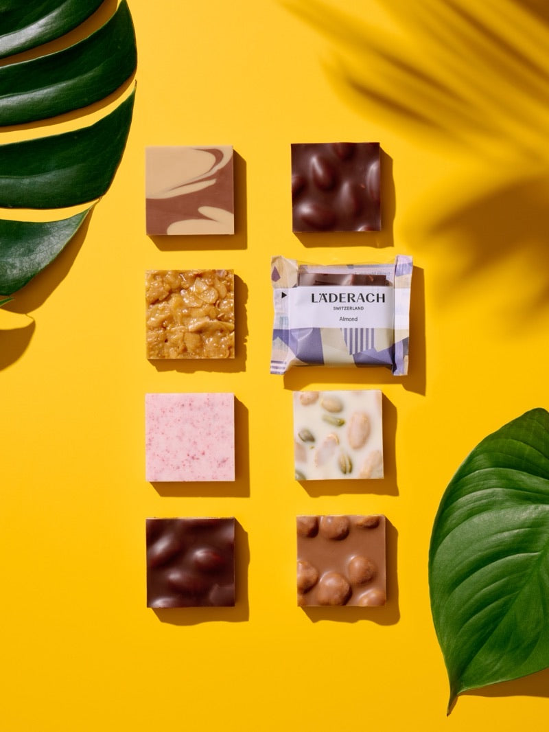 Läderach chocolate snacking squares
